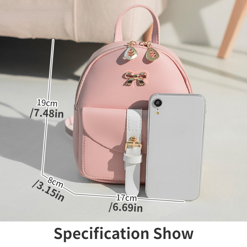 NEW Mini Women's Backpack PU Leather Bags Girls Multifunctional School  Backpacks