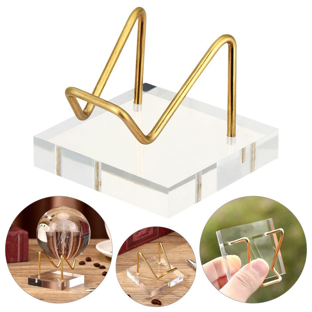 Clear Acrylic Display Stand Holder With Metal Arms Display - Temu