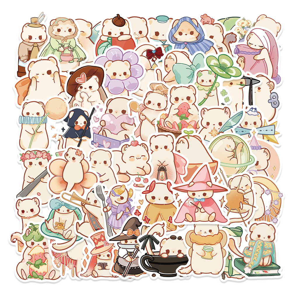 Cute Cartoon Animal Stickers Waterproof Vinyl Decals For - Temu