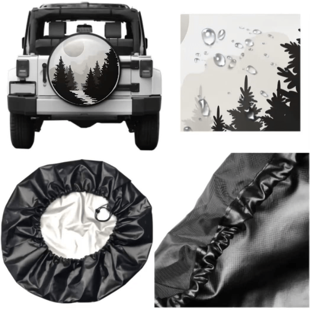 Abstract Moon Spare Tire Cover Mountain Tree Weatherproof Universal Spare  Wheel Tire Covers Fit For Rv Trailer Truck Suv Truck Camper Travel Trailer  Temu