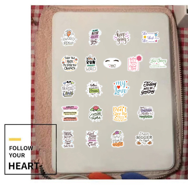100Pcs Motivational Sticker,Inspirational Word Stickers for Water Bottles  Laptop-Waterproof Vinyl Stickers Positive Stickers for Adults Teens for
