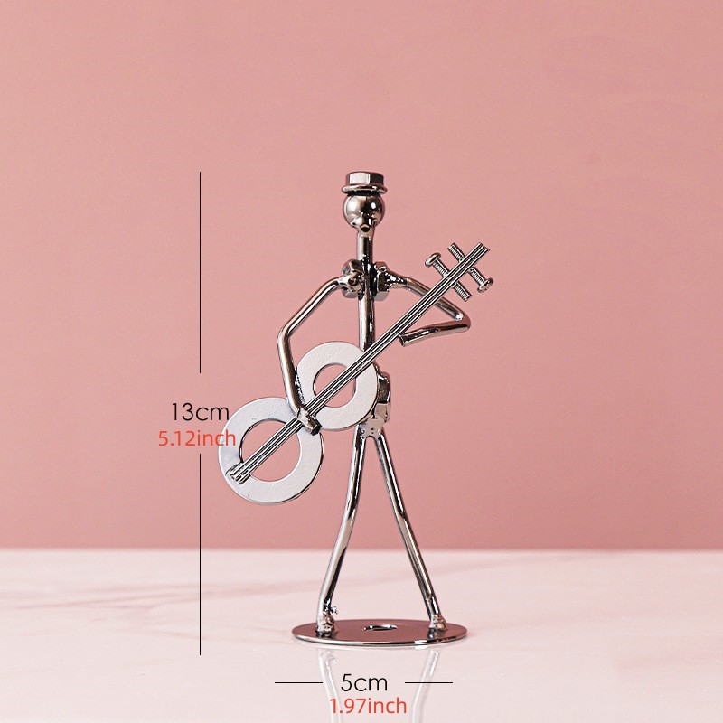 Metal Musician Guitar Player Statue Musical Instrument Temu