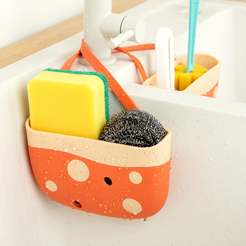 Sink Sponge Holder Portable Plastic Sink Drain Drying Rack with