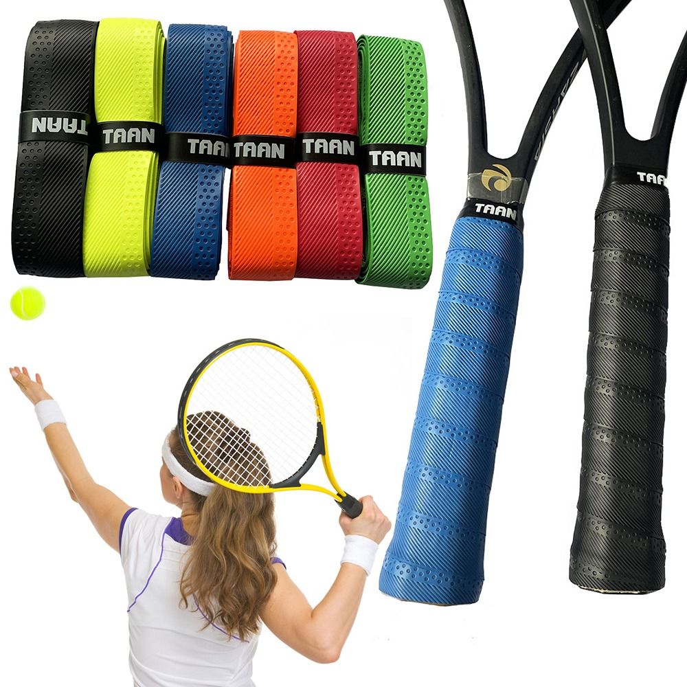Ruban Antidérapant Surgrip Bande Adhesive pour Raquette de Tennis Squash  Badminton blanc