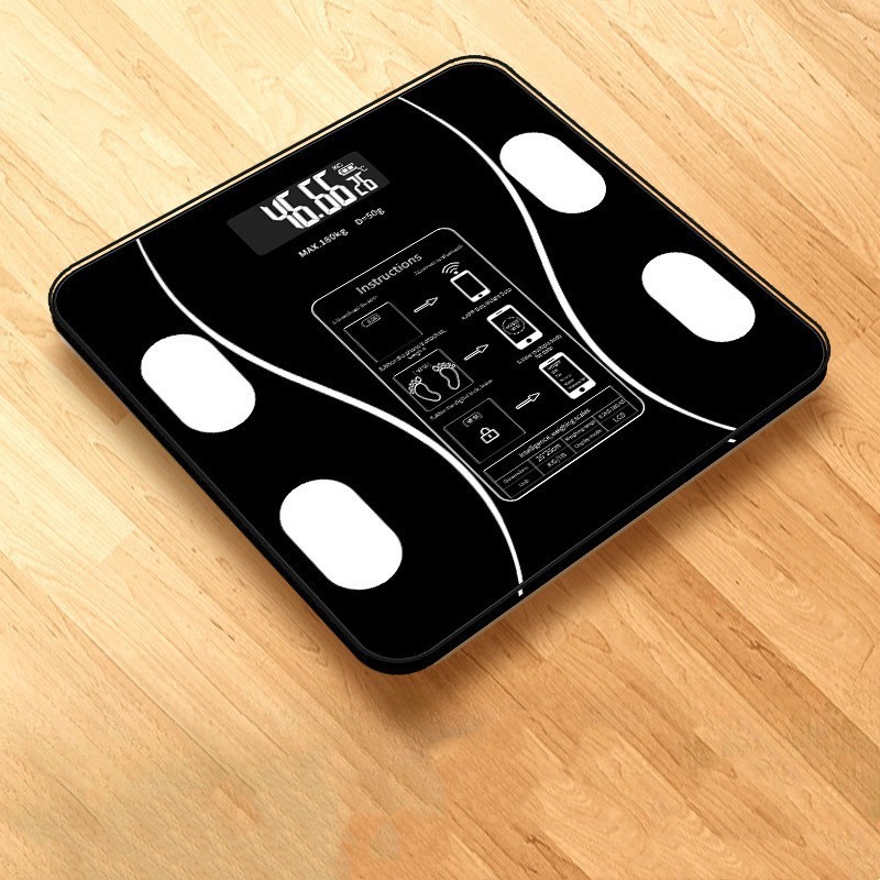 Intelligent Body Fat Scale Electronic Scales Human Weight Scale Home Body  Fat Called Accurate galvanic Styling Small Adult Women (Size : Battery) FAY
