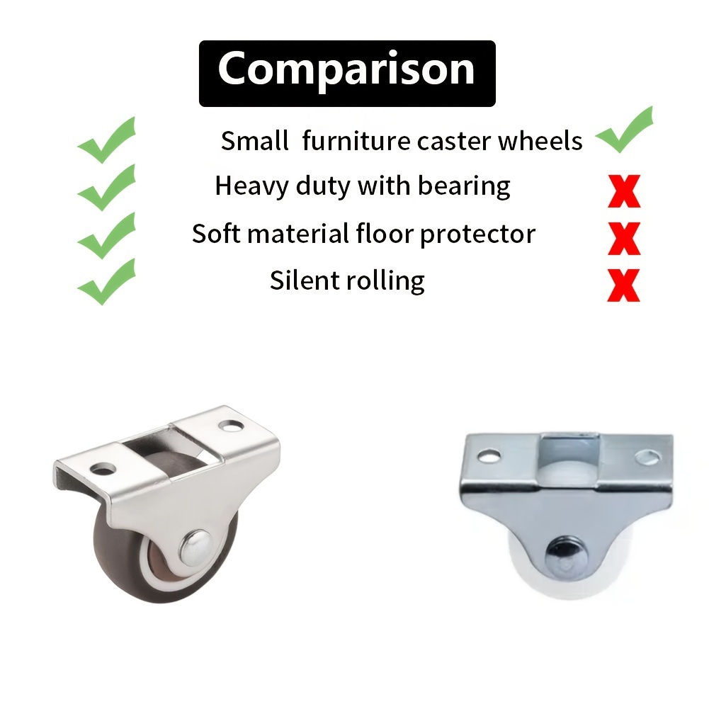 Chair Wheels Casters Office Stopper Caster Glides Fixed - Temu