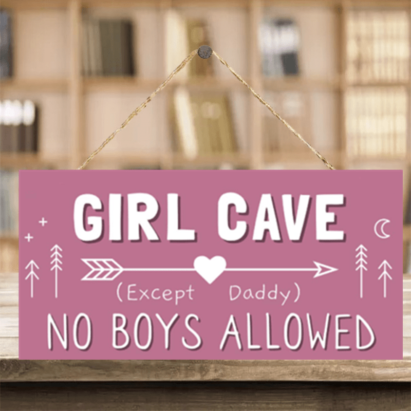 Girl Cave Sign Girls Room Decorations Bedroom Kids Room - Temu