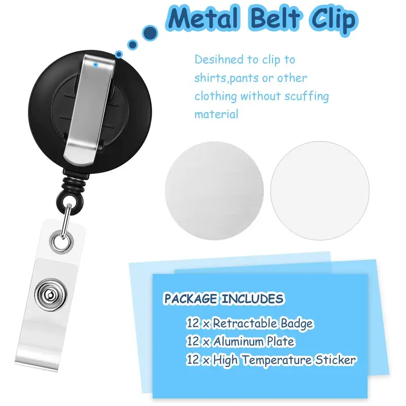 Sublimation Retractable Badge Holder Belt Clip Blank Nurse - Temu
