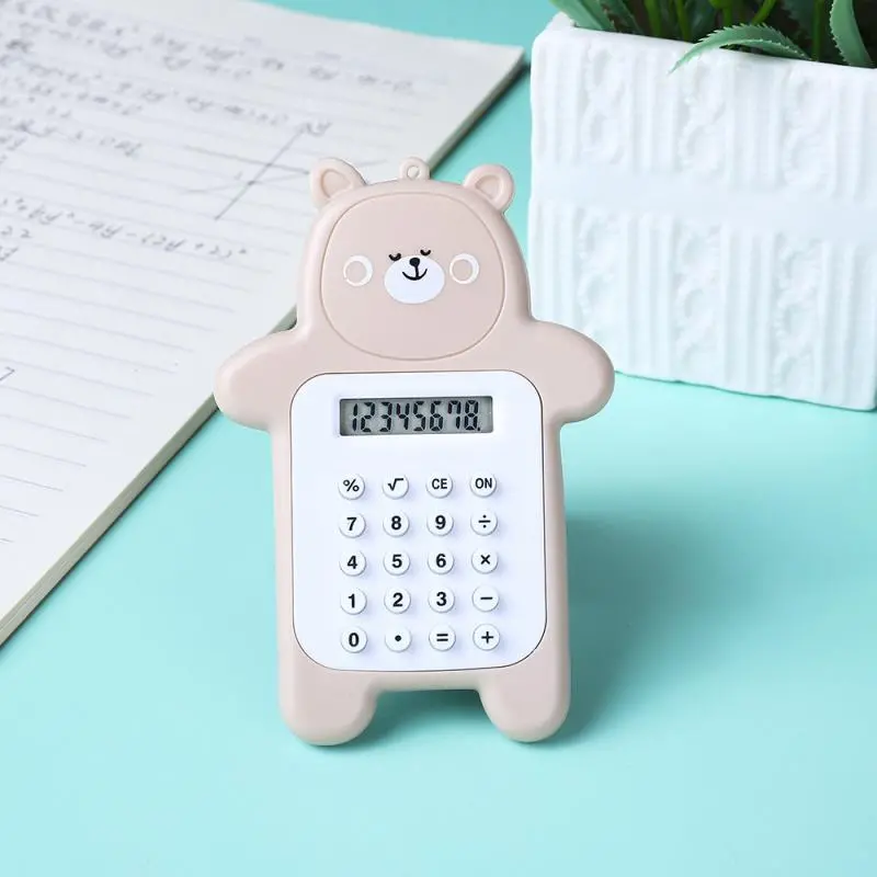 Cute Bear-shaped Mini Calculator - Perfect For School Students ...
