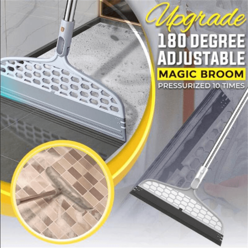 Multifunction Magic Broom, Household Silicone Wiper Floor Squeegee  Non-Stick Hair Sweeping Tool 4 in 1 Adjustable Floor Scraping Sweeper for  Bathroom