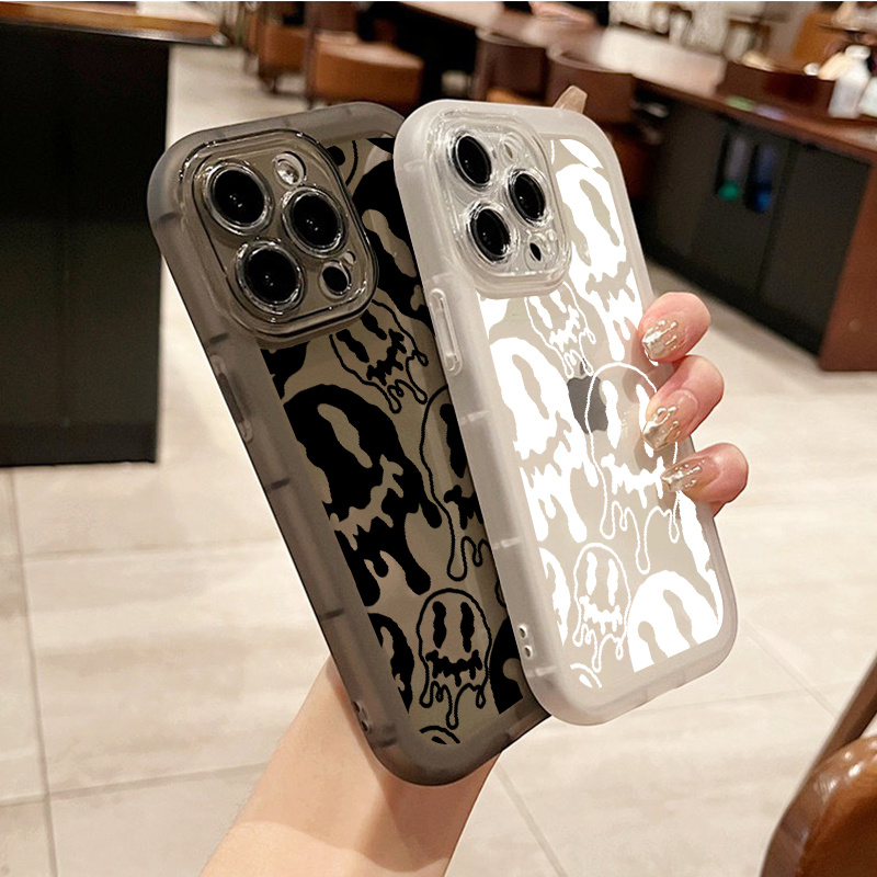 

2pcs Grimace Pattern Phone Case For Iphone 11 12 13 14 15 Pro Max Mini Xr Xs X 7 8 Plus Se2020 Shockproof Silicone Car Fall Phone Cases Gifts Soft Cover