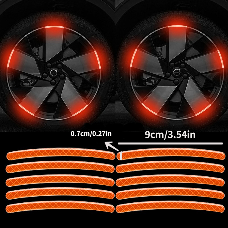 Autocollants réfléchissants pour vélo, bande réfléchissante pour pneus