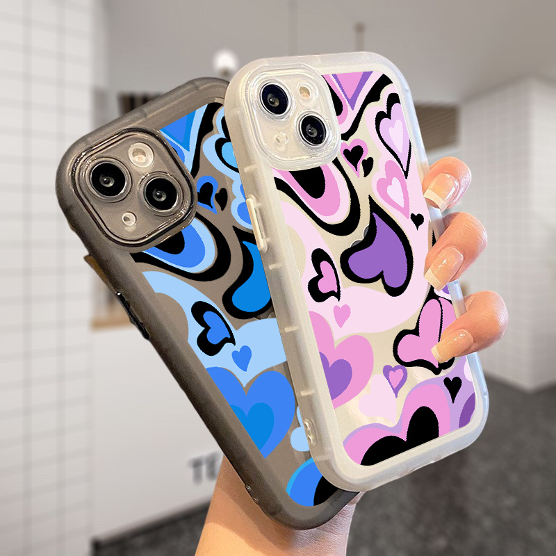 

2pcs Phone Case For 14, 13, 12, 11 Pro Max, Xs Max, X, Xr, 8, 7, Plus, Mini, Graphic Pattern Anti-fall Phone Case, Gift For Birthday, Girlfriend, Boyfriend, Or Yourself