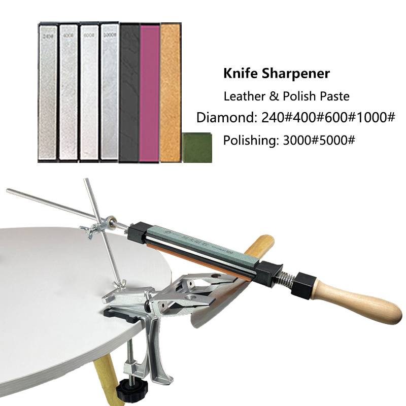 Professional Knife Sharpener Outdoor Rolling Sharpeners Multi-Angle Diamond  Whetstone Grinding Stone Polishing Kitchen Tools