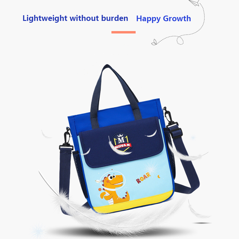 Dinosaur Pattern Tutoring Bag Crossbody Bag Lightweight School Bag