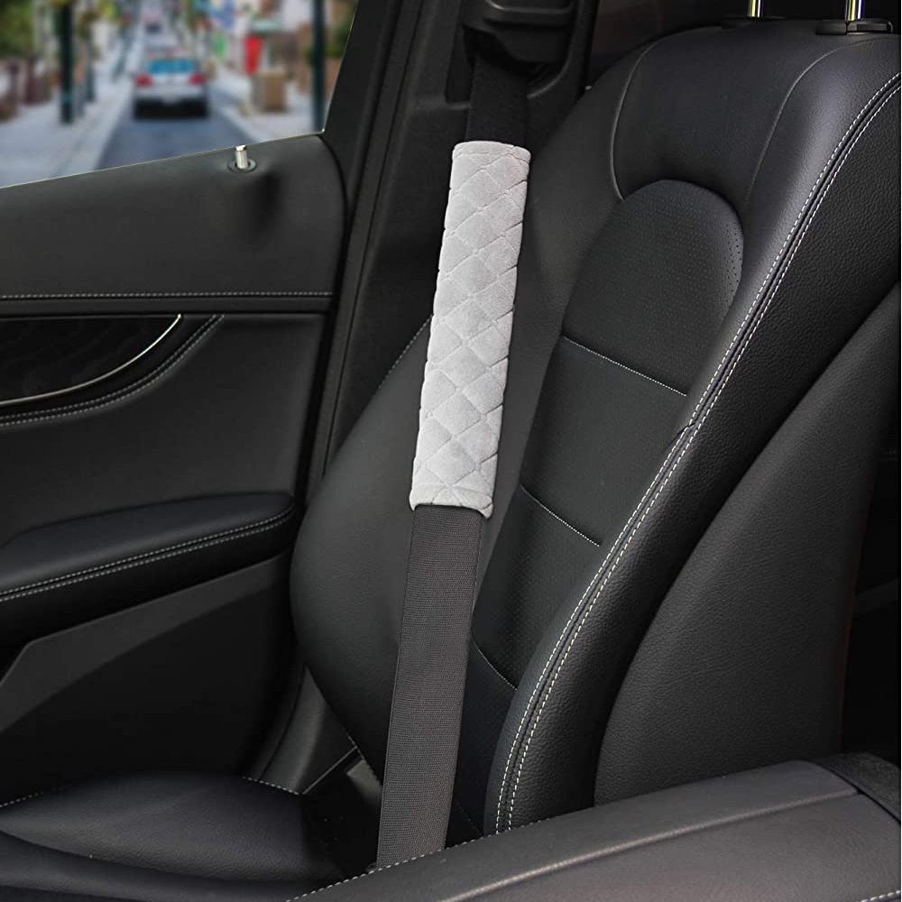  2 almohadillas para cinturón de seguridad de automóvil, funda  para cinturón de seguridad, almohadilla para cinturón de seguridad para  adultos y niños (beige) : Automotriz