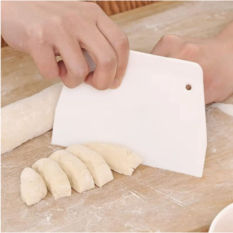 Flexible Plastic Bench Scraper - Multipurpose Kitchen Tool For