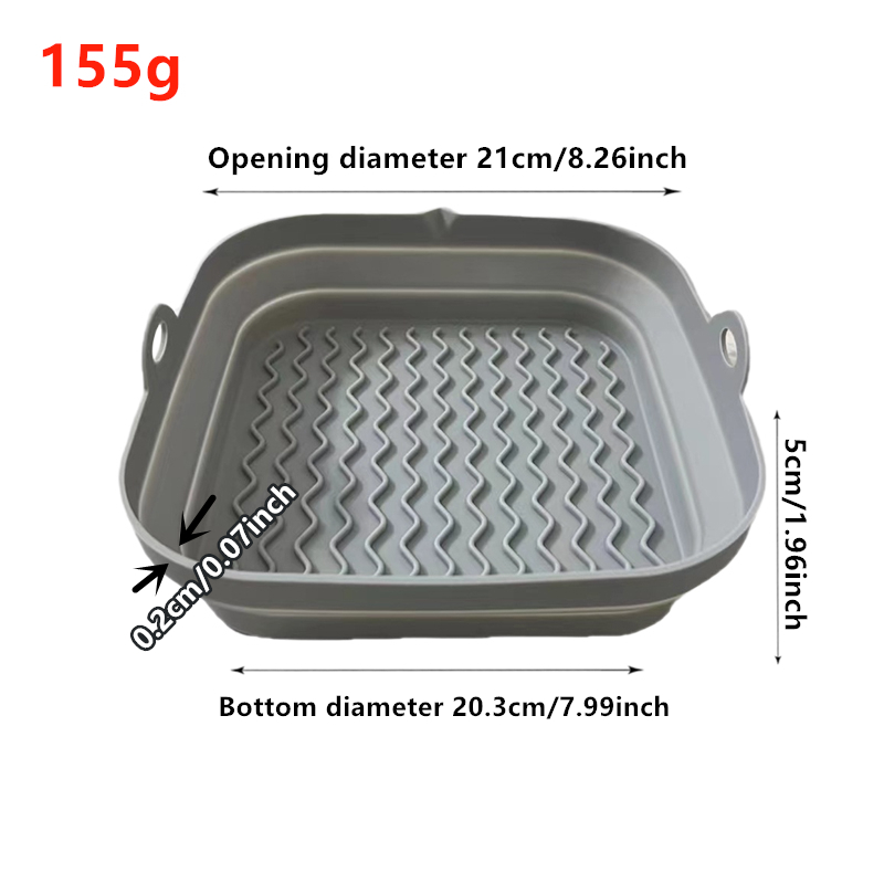 New Thickened Air Fryer Silicone Baking Pan Silicone Air Fryer
