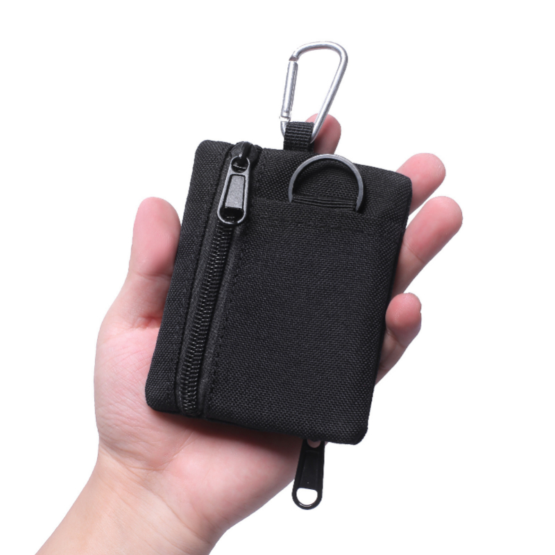 Key Holder Card Car Case Leather Wallet Purse Hook Hanging Pouch Keychain  Credit Coin Mini Business Zipper Keyring Cases 