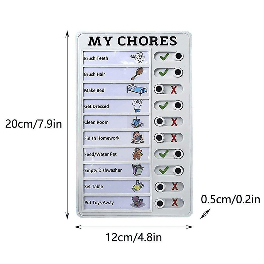 Chore Chart Memo Checklist Board Check Items And Form Good Habit For  Friends Children Students Gift