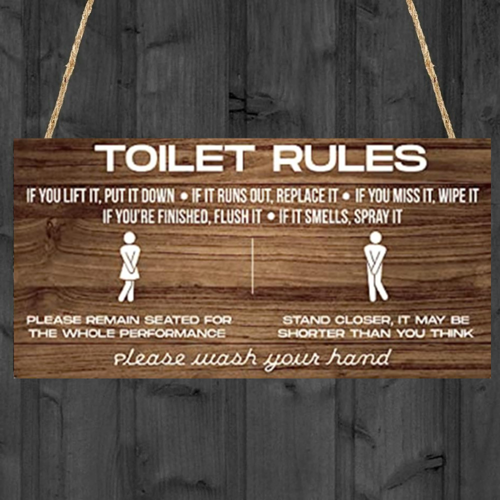 PLAQUE PORTE BOIS TOILETTES