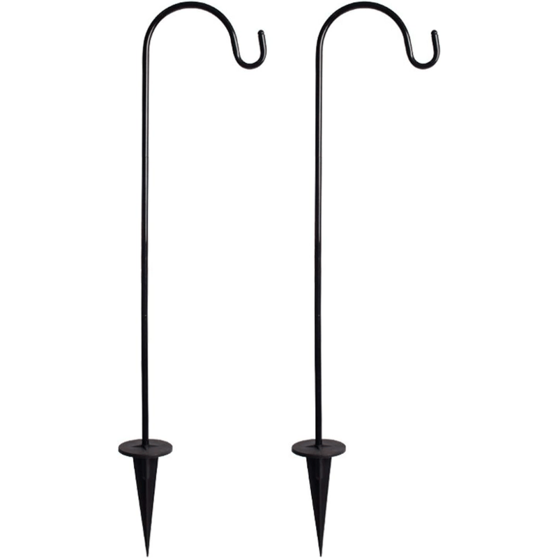 

2pcs Adjustable Shepherd Hooks: Perfect For Hanging Plants, Solar Lights, Lanterns & More!