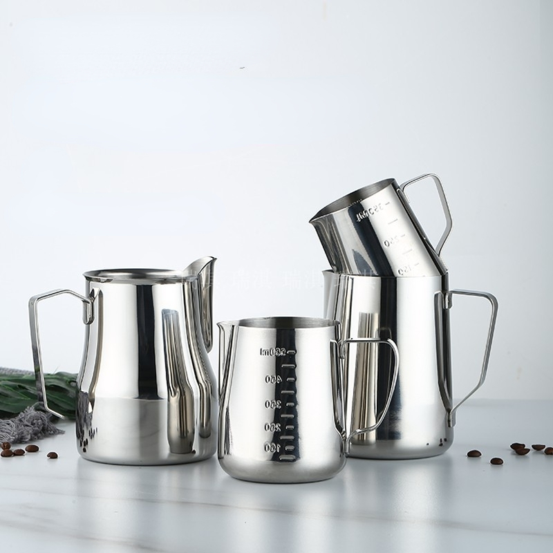 Coffee Latte Milk Frothing Jug, Milk Frother Pitcher, Stainless
