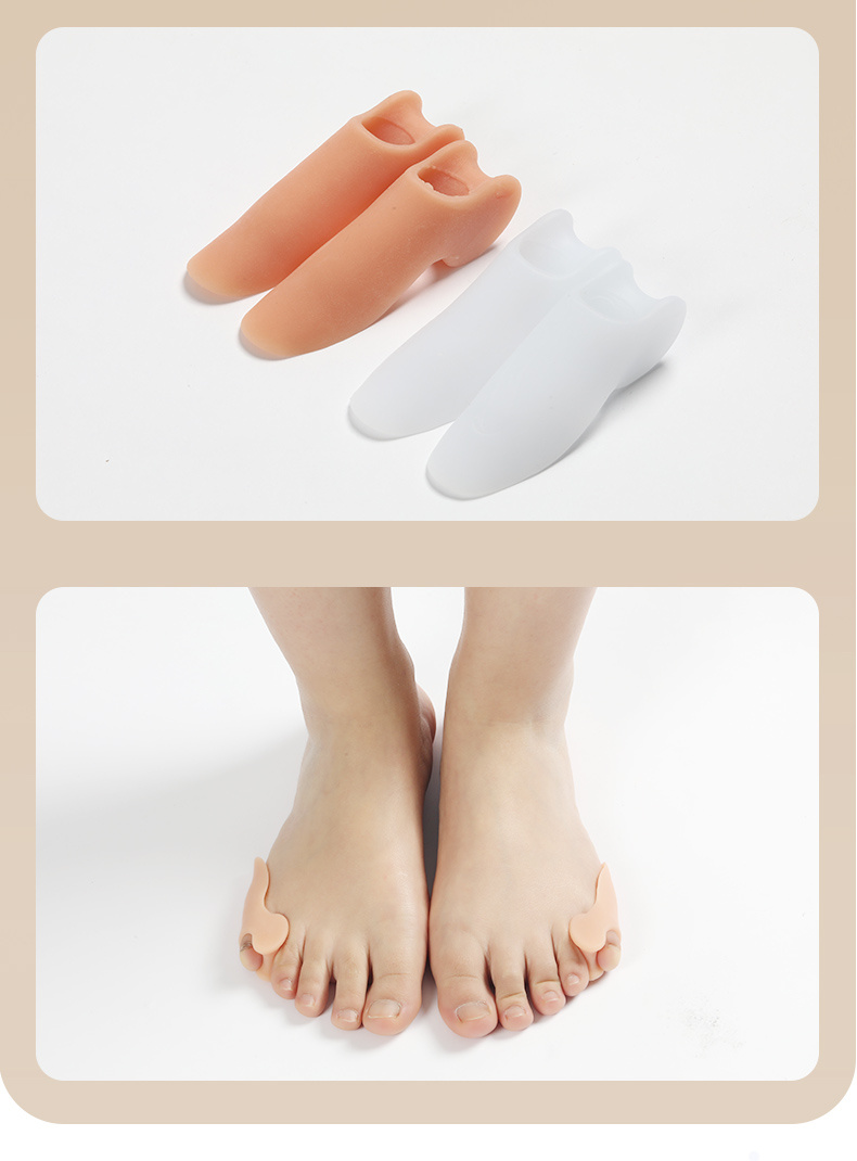 2pieces=1pair Silicone Toe Separator Gel Spacer Finger Foot Protector Corn Callus  Remover Pain Relief Bunion Corrector Pedicure - AliExpress