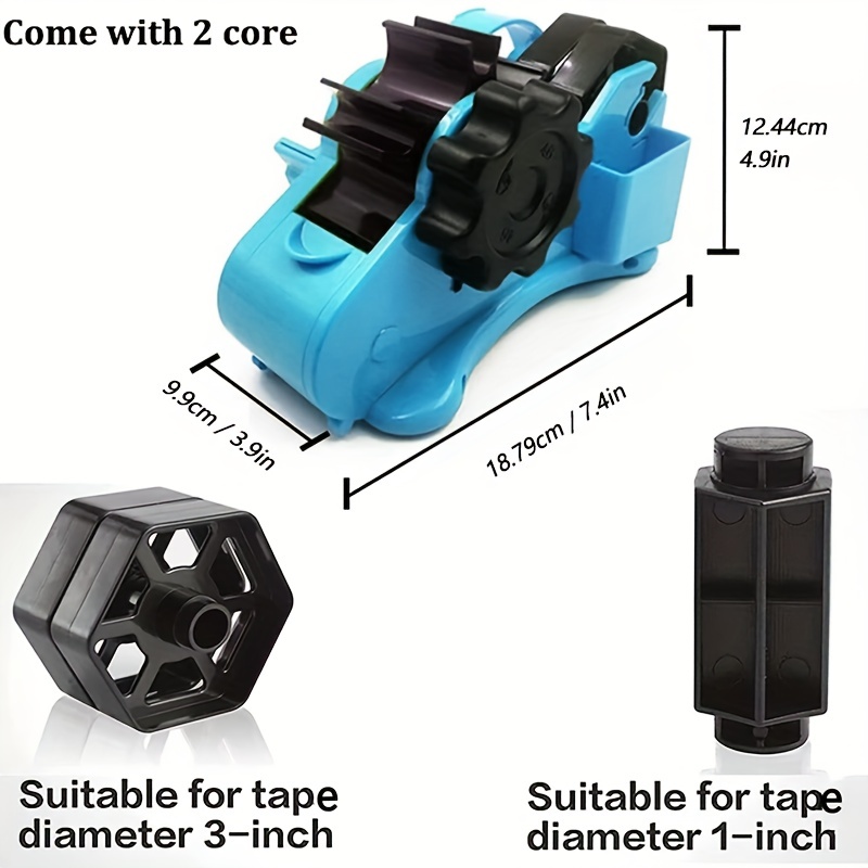 Heat Tape Dispenser, 1 and 3 Inch Core, Multi-Roll Cut Heat Resistant Thermal  Tape for