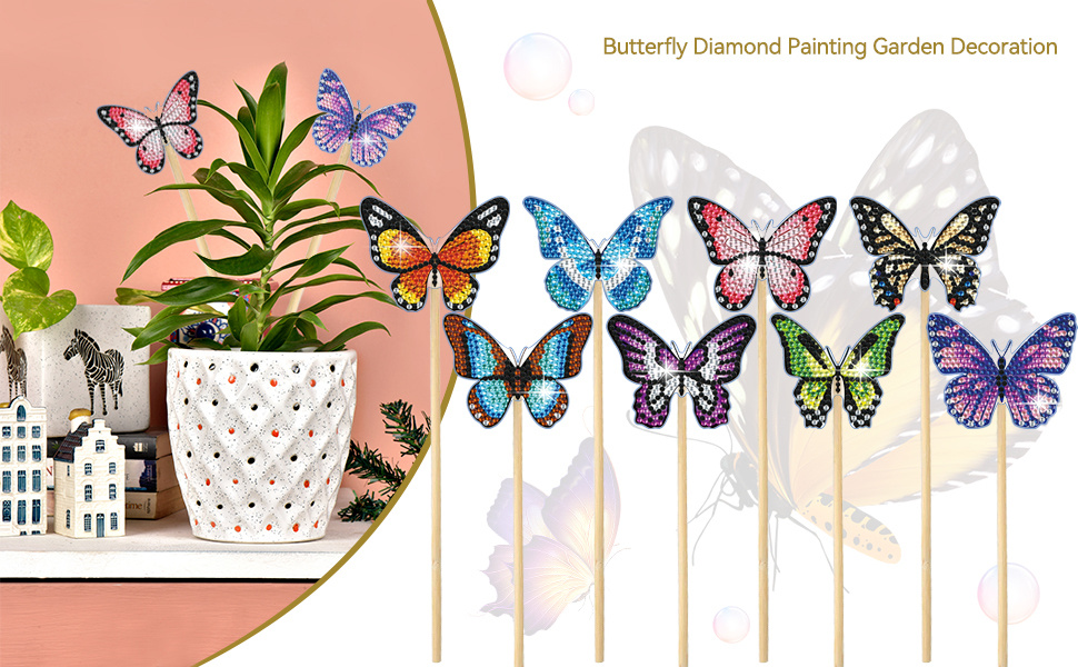 Garden Rabbit Butterfly 5D Diamond Painting 