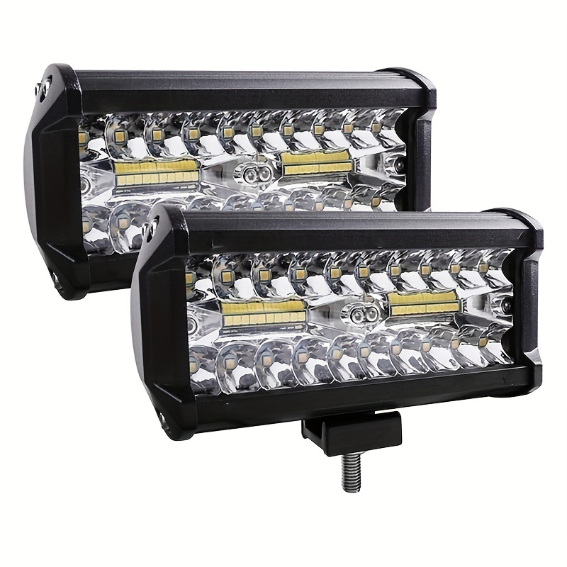 

7in/18cm Triple Row Led Light Bar - Spot Light For Off Road Driving, Fog Light For Trucks & Atvs