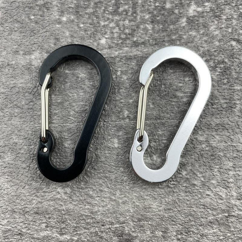 6pcs Mountaineering Buckle Camping Safety Stainless Steel Spring Buckle