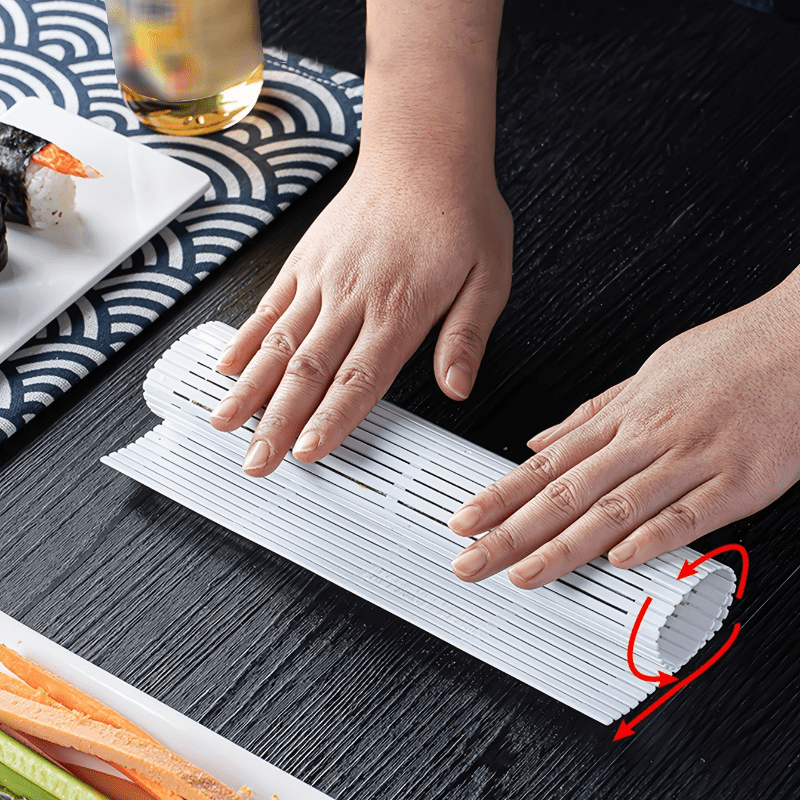 DIY Silicone Sushi Roller Mats Washable Reusable Sushi Roll Mold Mat DIY  Food Rolling Rice Rolling