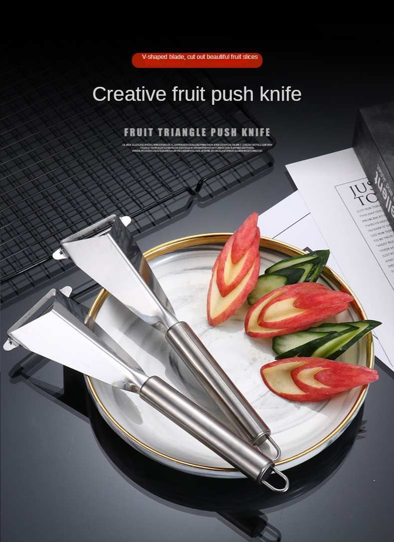 Fruit Knives Stainless Steel V-shape Fruit Carving Tools Fruit And