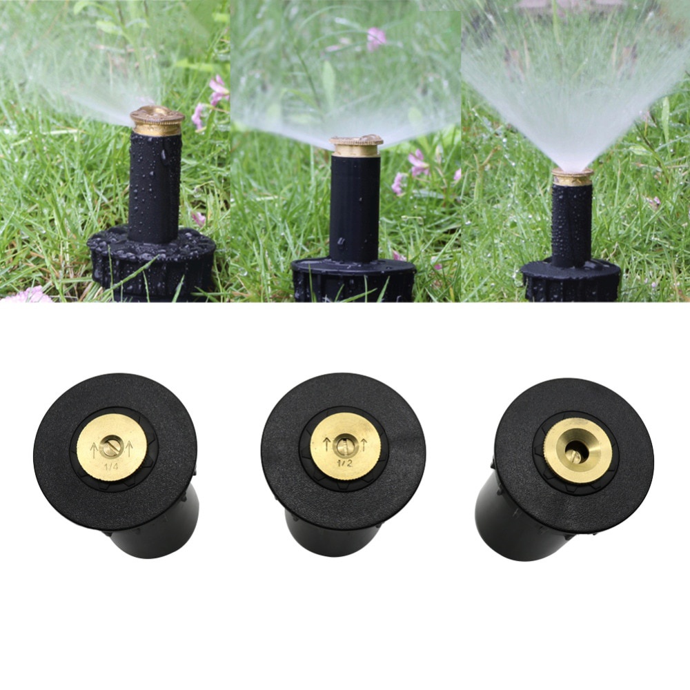

1pc, 90/180/360 Degree Pop Up Sprinklers Plastic Lawn Watering Sprinkler Head Adjustable Garden Spray Nozzle 1/2" Female Thread