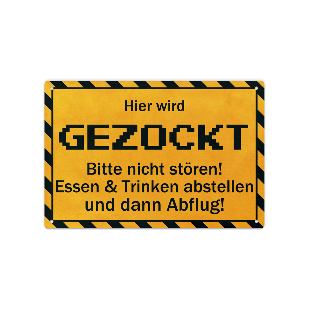 Image of 1pc, Gamer Warning Vintage Metal Tin Sign, Please Do Not Disturb, Leave Food Drink , Beware Wall Art Decor For Gamer Bedroom, 7.8 X 11.8 Inches, Gifts For  halloween Christmas Decoration