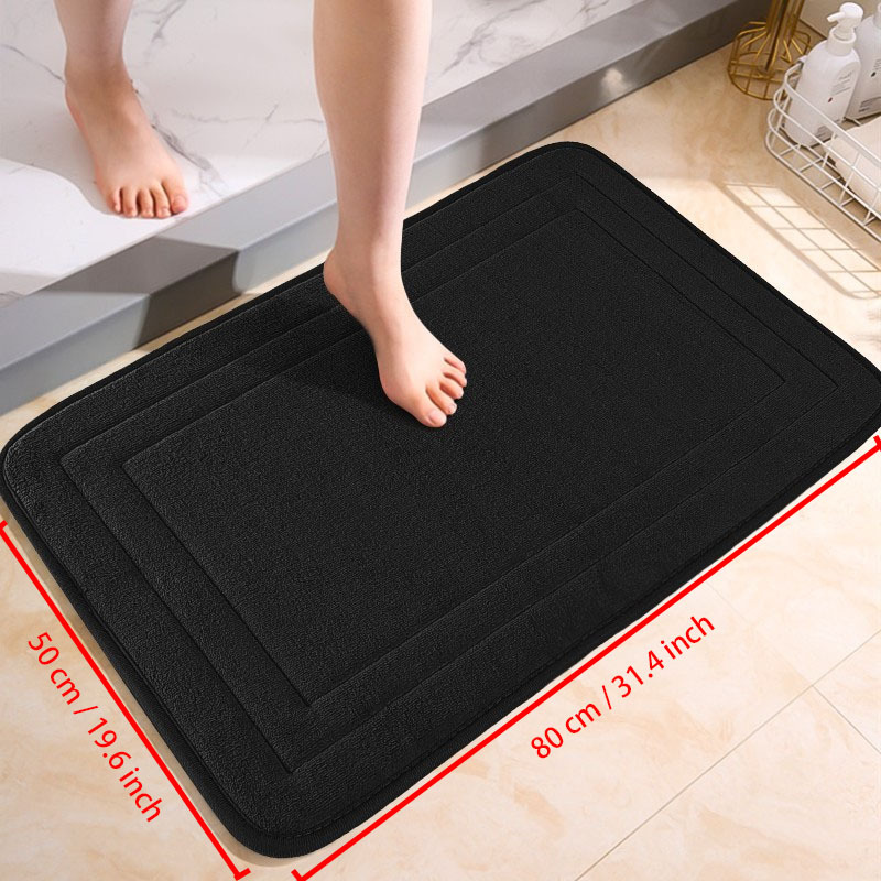 Black And White Bath Rug, Soft Non-slip Absorbent Bath Mat, Machine Washable  Shower Carpet For Home Bathroom, Bathroom Accessories - Temu