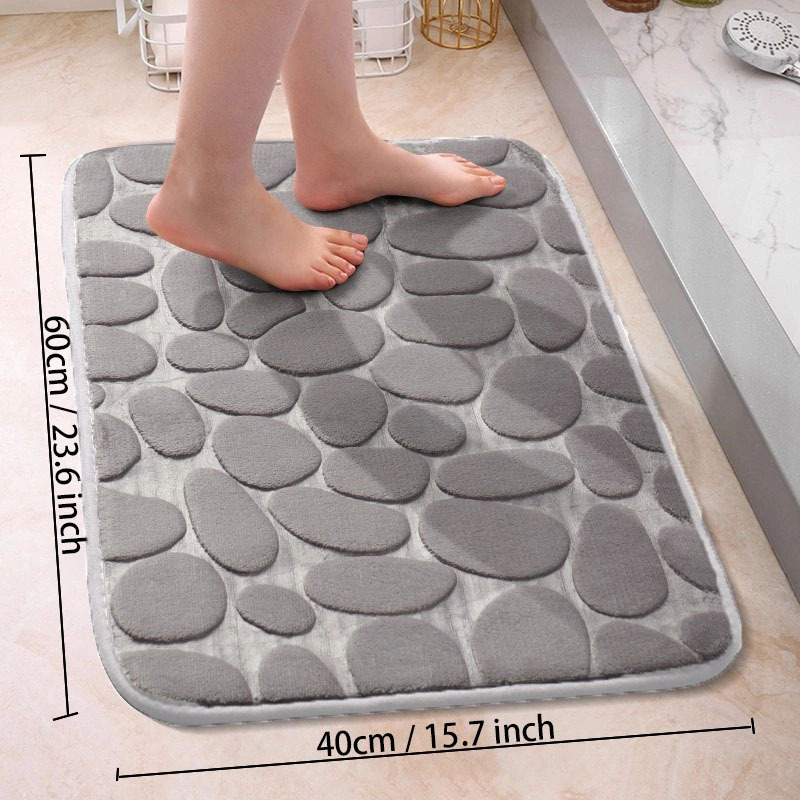 Solid Color Floor Mat Soft Non slip Quick Dry Bath - Temu