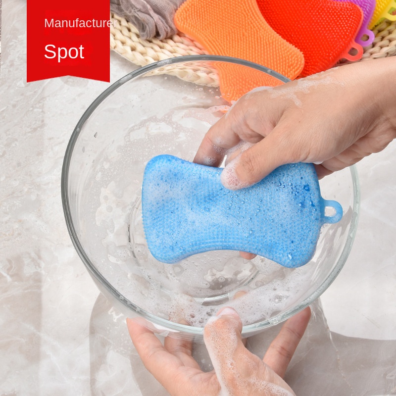 Éponge de cuisine en silicone, éponges pour laver la vaisselle, brosse de  nettoyage pour gadgets de cuisine, éponges à vaisselle, brosse en éponge en  silicone double face (paquet de 2 bleu) 