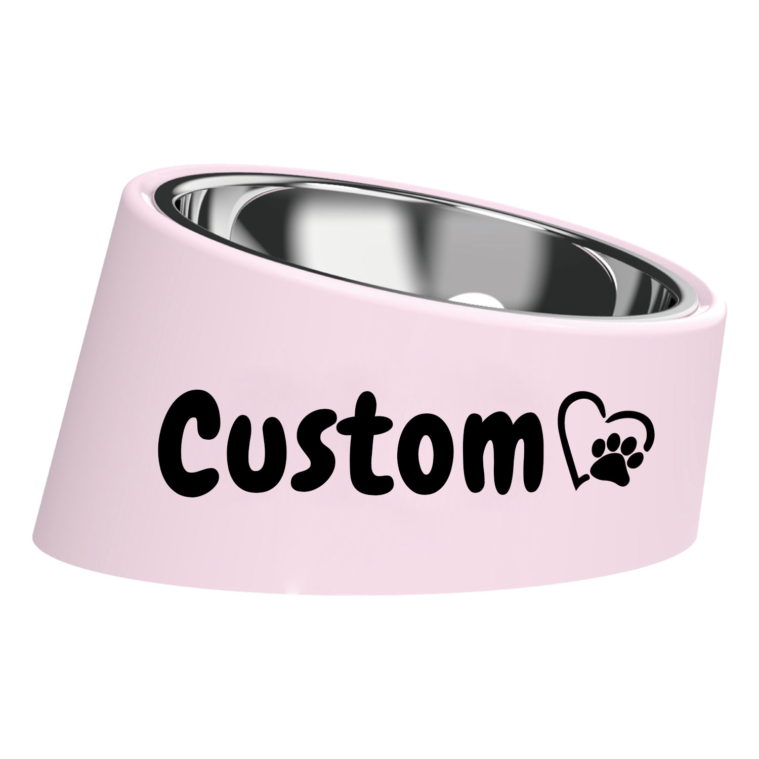 TEMU Customizable Dog Bowl With A 15° Tilt Design, Personalized Cat Food Bowls, And A Feeder For Puppies Featuring Your Pet's Name