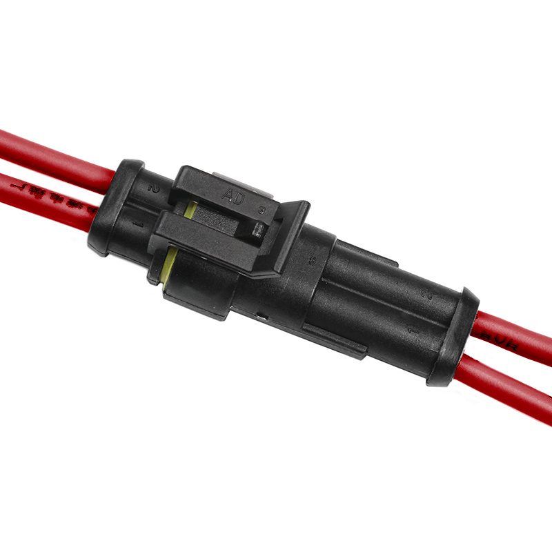 Conector eléctrico impermeable para automóvil de 2 pines, conectores de  cable eléctrico HID, terminal serie de 0.059 in y sello de goma con cable  AWG