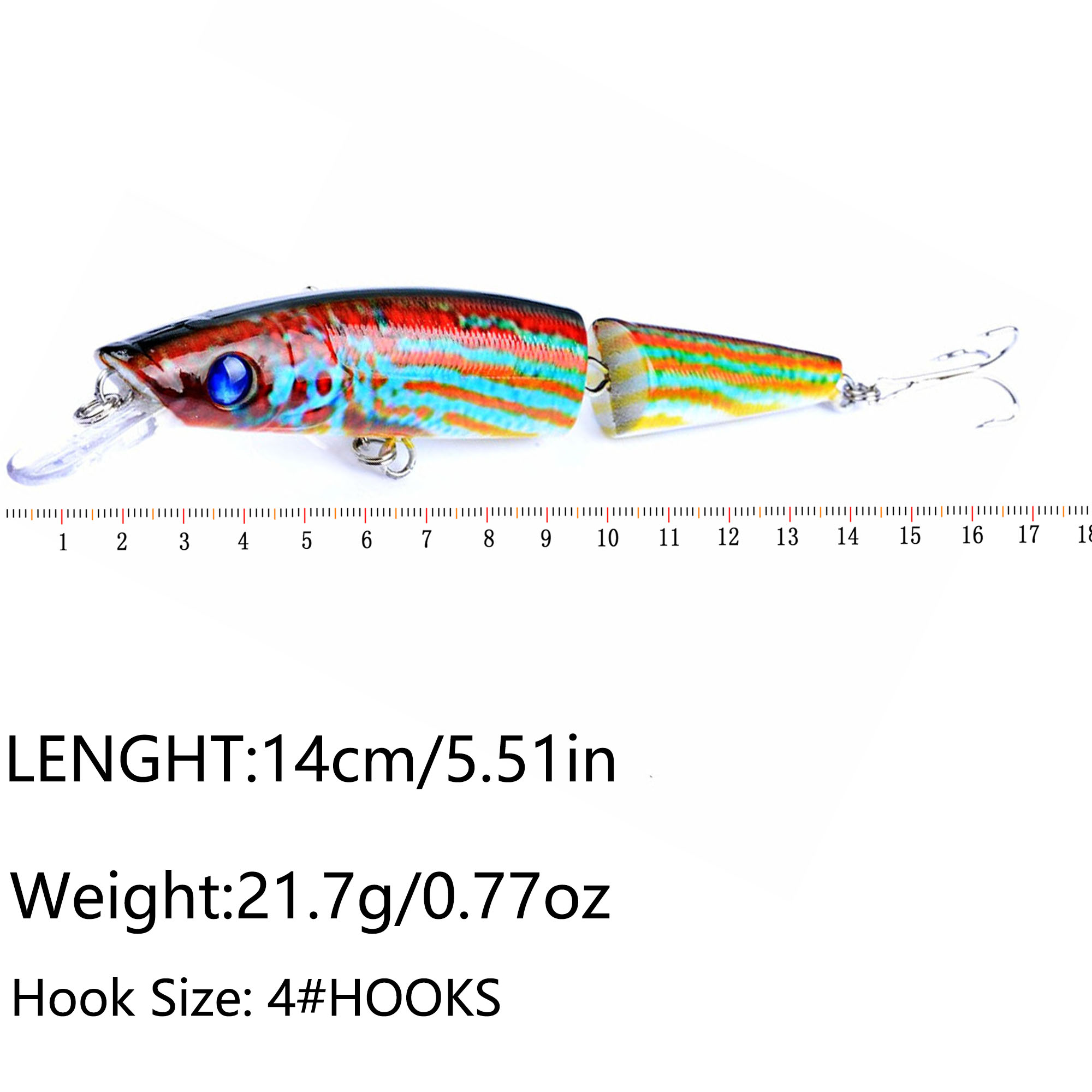 Multi Section Sea Bass Hard Crankbaits Fishing Lure 3d Fish - Temu