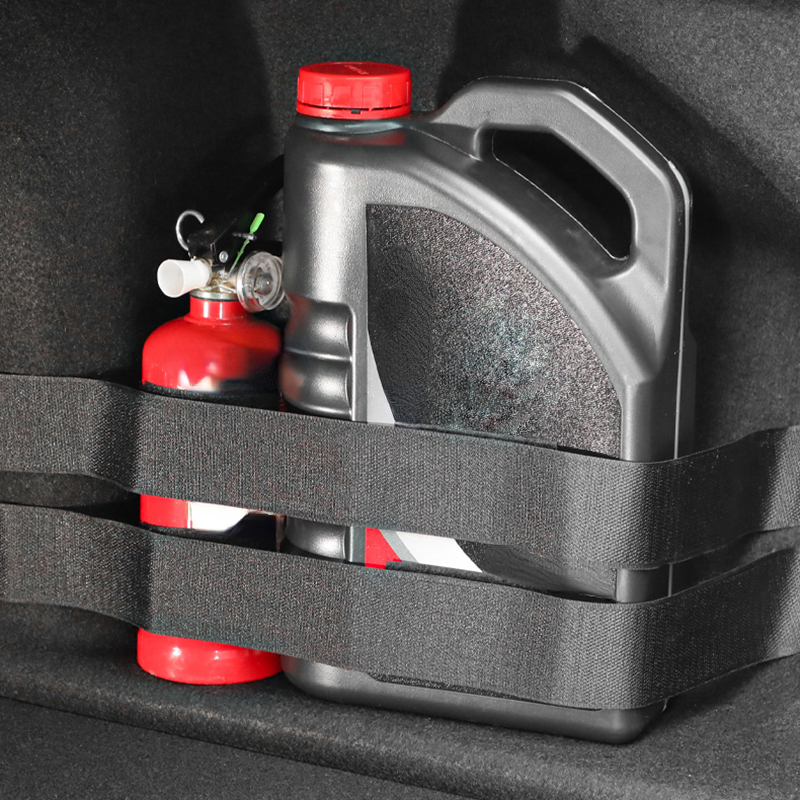 

1pc Car Trunk Organizer Elastic Fixing Belt Storage Bag Tapes Fire Extinguisher Fixing Belt Auto Interior Accessories Storage Tools