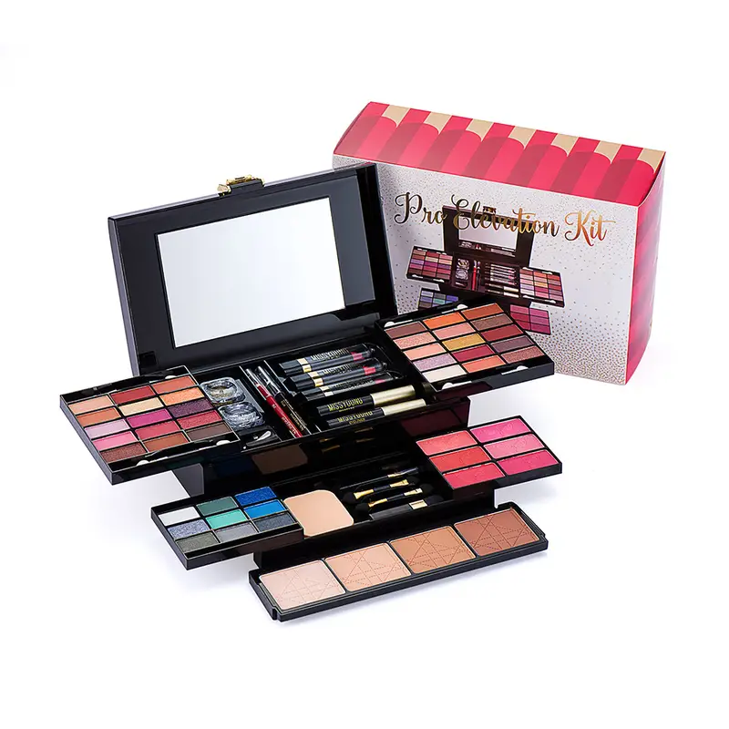 professional 56 color eyeshadow makeup set multifunctional cosmetic kit with eyeshadow lip gloss blush and concealer full makeup set for beautiful and natural look details 1