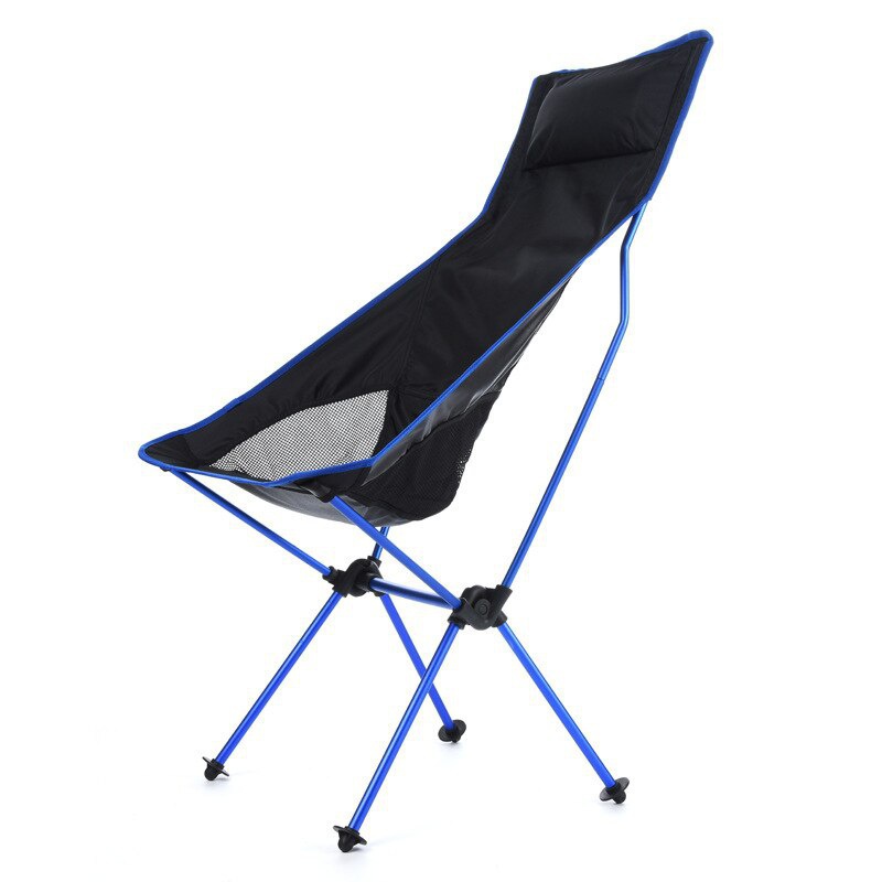 Folding Camping Chair Seat Fishing Chair Seat Beach Hiking Blue 