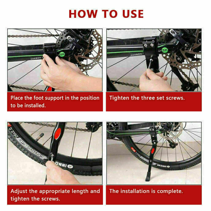 Mountain Bike Aluminum Alloy Kickstand Bicycle Foot Stand - Temu