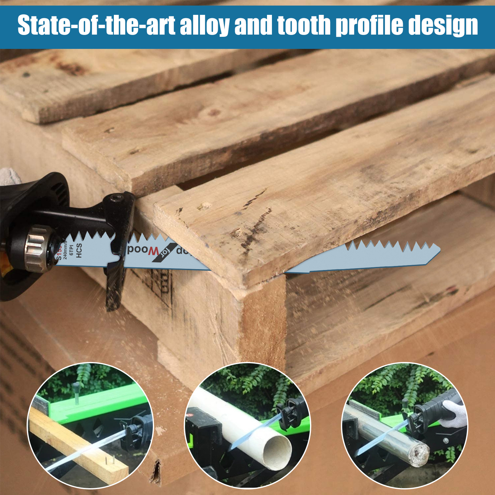 Reciprocating Saw Blade Set 5tpi High Carbon Steel Assorted Pruning Saw  Blade Sharp Wear Resistant Cutting Saw Blades For Cutting Wood Plastic Pvc  Pipe Saw Blade 5tpi - Temu