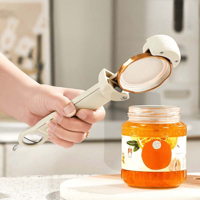 1pc Multifunctional 4-in-1 Jar Opener, Jar Gripper, Lid Opener, Can Opener,  Bottle Opener Lid Twist Off Tools Kitchen Gadgets