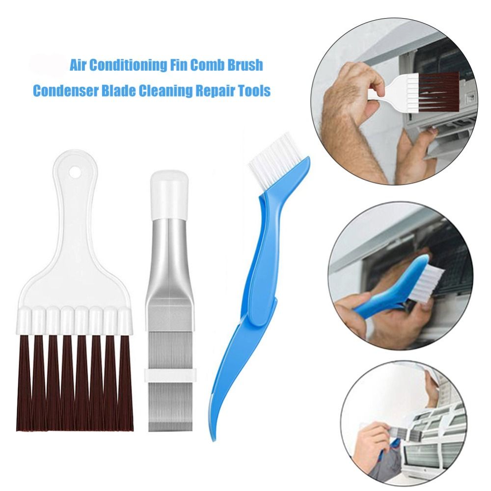 4 Packs Air Conditioner Condenser Cleaning Brush Refrigerator Coil