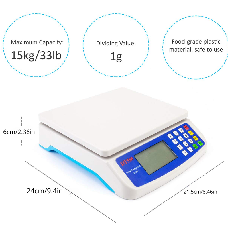 Báscula balanza de Cocina Digital peso electrónico de presición 1g